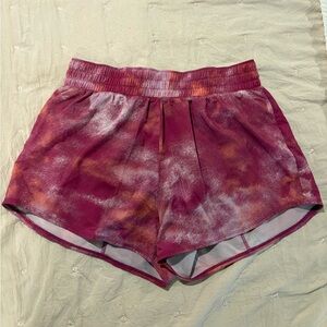 Nike Women's Red Tie-Dye Athletic Shorts